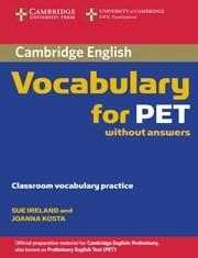 CAMBRIDGE VOCABULARY FOR PET WITHOUT ANSWERS | 9780521708227 | Llibreria La Gralla | Llibreria online de Granollers