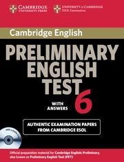 CAMBRIDGE PRELIMINARY ENGLISH TEST 6 WITH ANSWERS (+2 AUDIO CD) | 9780521123242 | Llibreria La Gralla | Llibreria online de Granollers