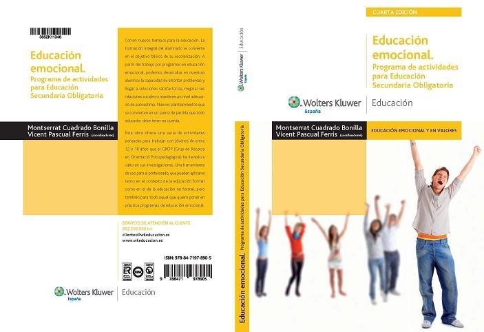 EDUCACION EMOCIONAL.PROGRAMA DE ACTIVIDADES PARA LA ESO | 9788471978905 | PASCUAL, VICENT / CUADRADO, MONTSERRAT | Llibreria La Gralla | Llibreria online de Granollers