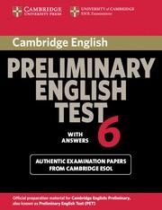 CAMBRIDGE PRELIMINARY ENGLISH TEST 6 WITH ANSWERS | 9780521123198 | Llibreria La Gralla | Llibreria online de Granollers