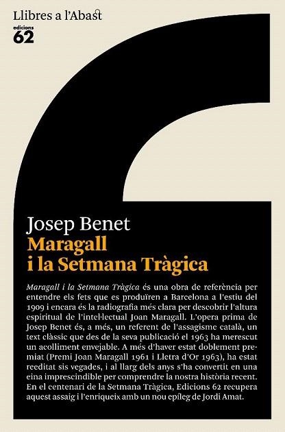 MARAGALL I LA SETMANA TRAGICA | 9788429763089 | BENET, JOSEP | Llibreria La Gralla | Llibreria online de Granollers