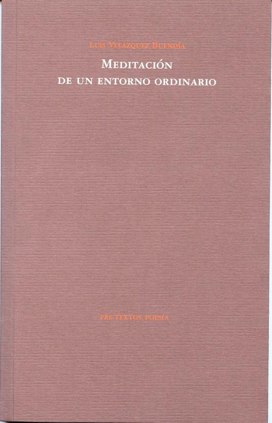 MEDITACIÓN DE UN ENTORNO ORDINARIO | 9788481919974 | VELÁZQUEZ BUENDÍA, LUIS | Llibreria La Gralla | Llibreria online de Granollers