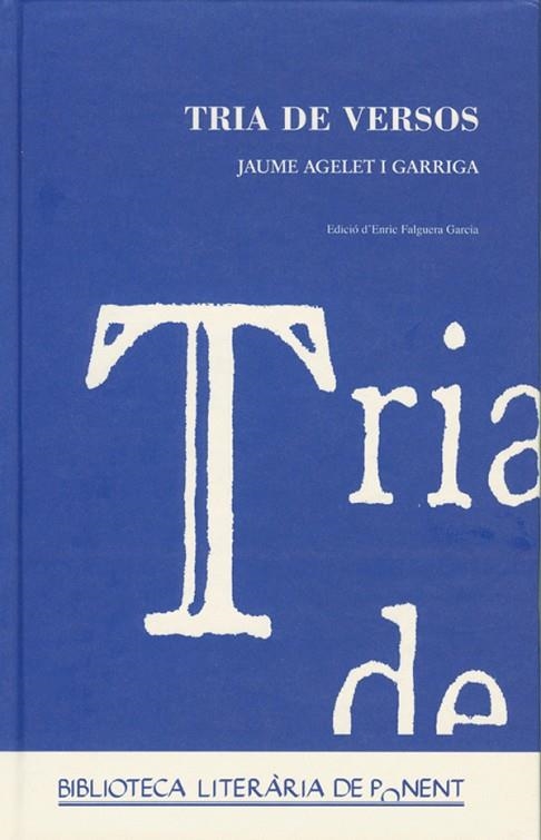 TRIA DE VERSOS | 9788484092544 | AGELET, JAUME | Llibreria La Gralla | Llibreria online de Granollers