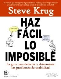 HAZ FÁCIL LO IMPOSIBLE | 9788441527546 | KRUG, STEVE | Llibreria La Gralla | Llibreria online de Granollers