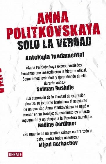 SOLO LA VERDAD | 9788499920092 | POLITKOVSKAYA, ANNA | Llibreria La Gralla | Llibreria online de Granollers