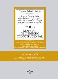 MANUAL DE DERECHO CONSTITUCIONAL II | 9788430952915 | BALAGUER CALLEJÓN, FRANCISCO/CÁMARA VILLAR, GREGORIO/LÓPEZ AGUILAR, JUAN FERNANDO/BALAGUER CALLEJÓN, | Llibreria La Gralla | Librería online de Granollers