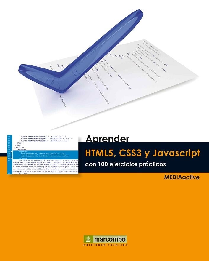 APRENDER HTML5, CSS3 Y JAVASCRIPTCON 100 EJERCICIOS | 9788426720863 | MEDIAACTIVE | Llibreria La Gralla | Llibreria online de Granollers