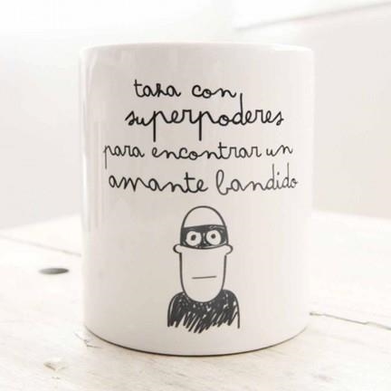 TAZA CON SUPERPODERES PARA ENCONTRAR UN AMANTE BANDIDO | 8436547180712 | Llibreria La Gralla | Llibreria online de Granollers