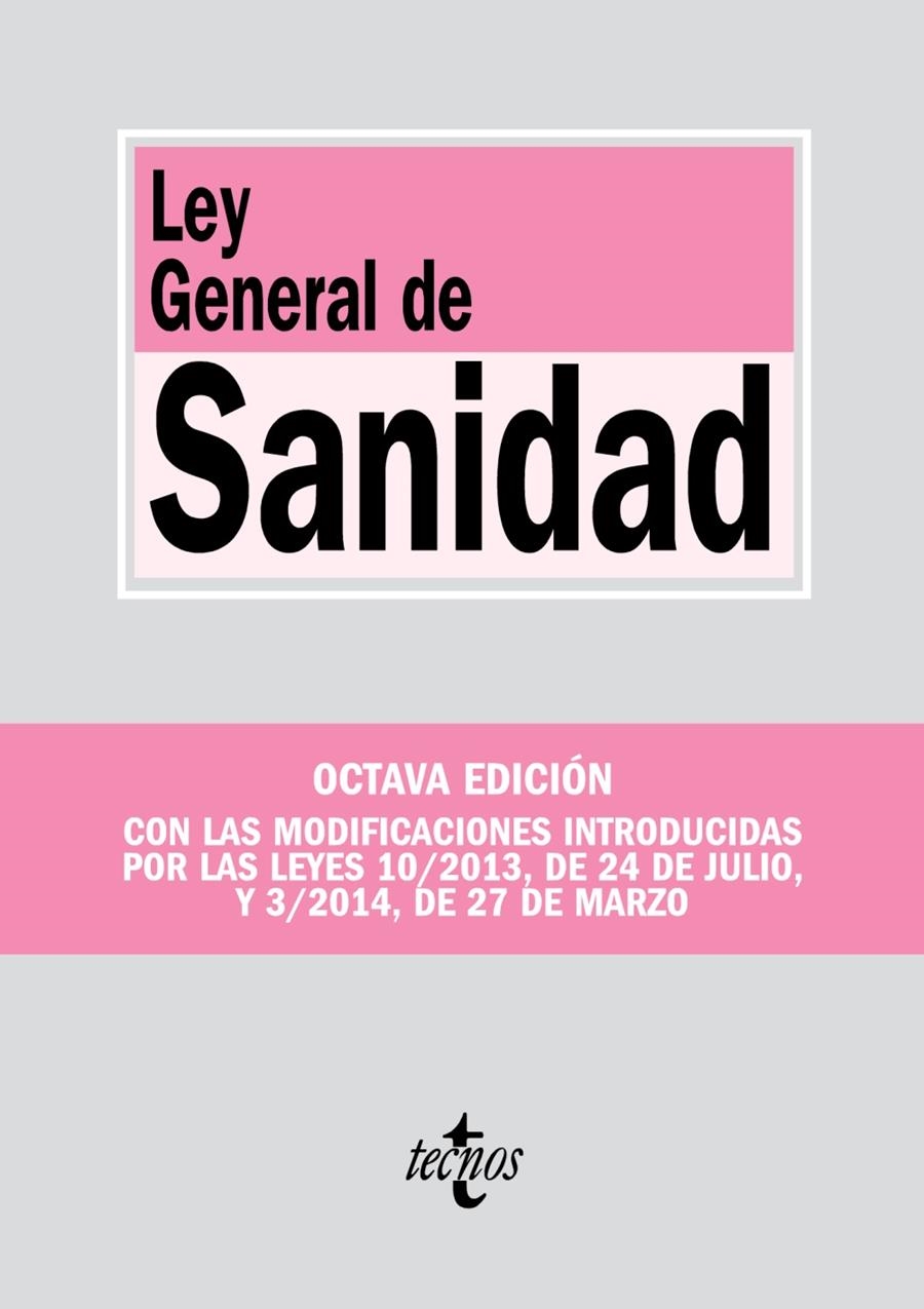 LEY GENERAL DE SANIDAD (8ª EDICIÓN 2014) | 9788430962273 | Llibreria La Gralla | Llibreria online de Granollers