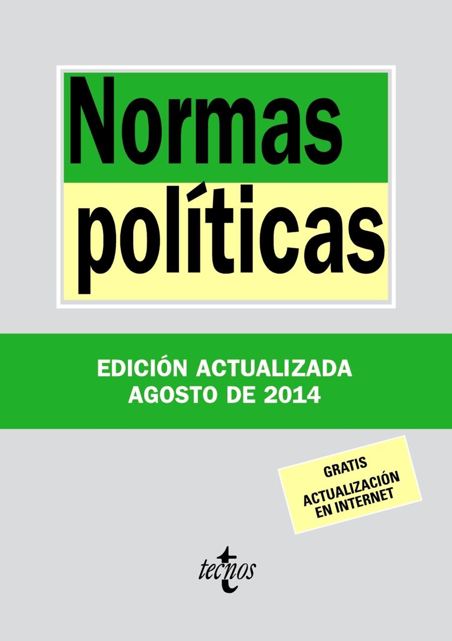 NORMAS POLÍTICAS (ED. 2014) | 9788430962372 | EDITORIAL TECNOS | Llibreria La Gralla | Llibreria online de Granollers