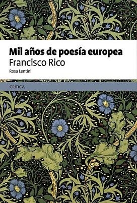 MIL AÑOS DE POESÍA EUROPEA | 9788498927313 | RICO, FRANCISCO  | Llibreria La Gralla | Librería online de Granollers