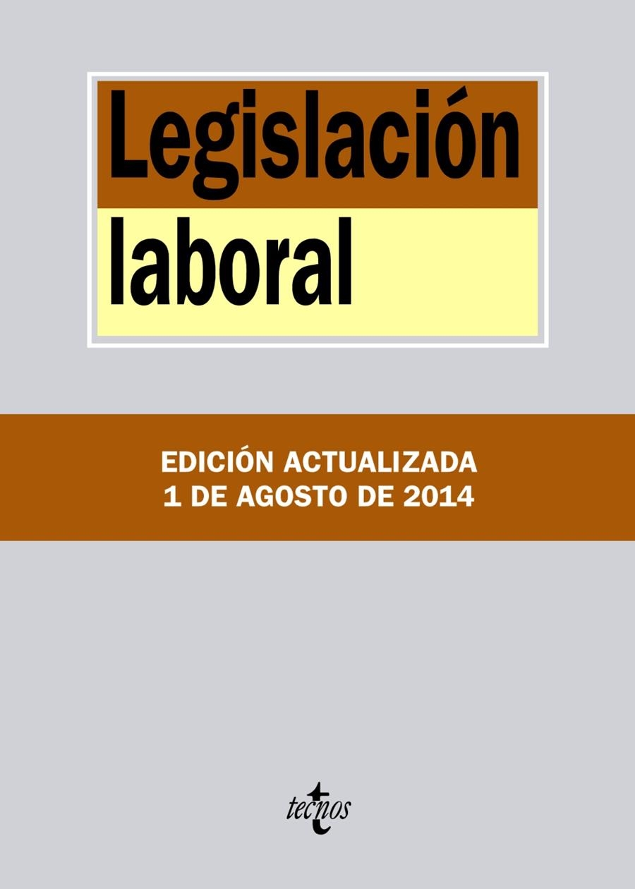 LEGISLACIÓN LABORAL (2014) | 9788430963508 | EDITORIAL TECNOS | Llibreria La Gralla | Llibreria online de Granollers