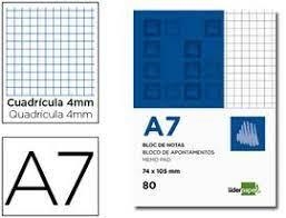 BLOC NOTES LIDERPAPEL A7 QUADRICULAT | 8423473026087 | LID2608 | Llibreria La Gralla | Librería online de Granollers