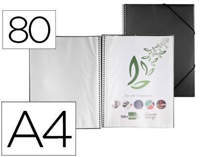 CARPETA 80 FUNDES LIDERPAPEL A4 NEGRA | 8423473750869 | LID75086 | Llibreria La Gralla | Llibreria online de Granollers