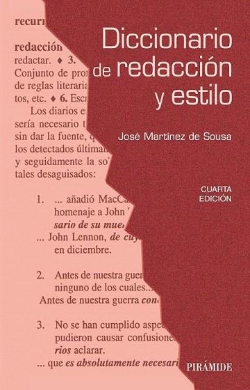 DICCIONARIO DE REDACCIÓN Y ESTILO | 9788436833027 | MARTÍNEZ DE SOUSA, JOSÉ | Llibreria La Gralla | Llibreria online de Granollers