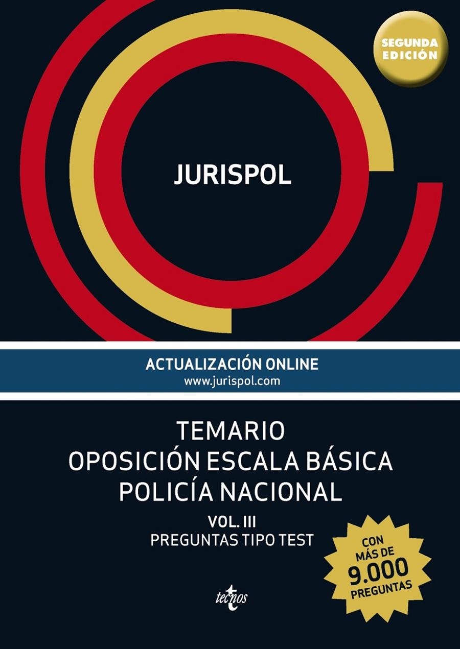 TEMARIO OPOSICIÓN ESCALA BÁSICA POLICÍA NACIONAL VOLUMEN III | 9788430965380 | JURISPOL | Llibreria La Gralla | Llibreria online de Granollers