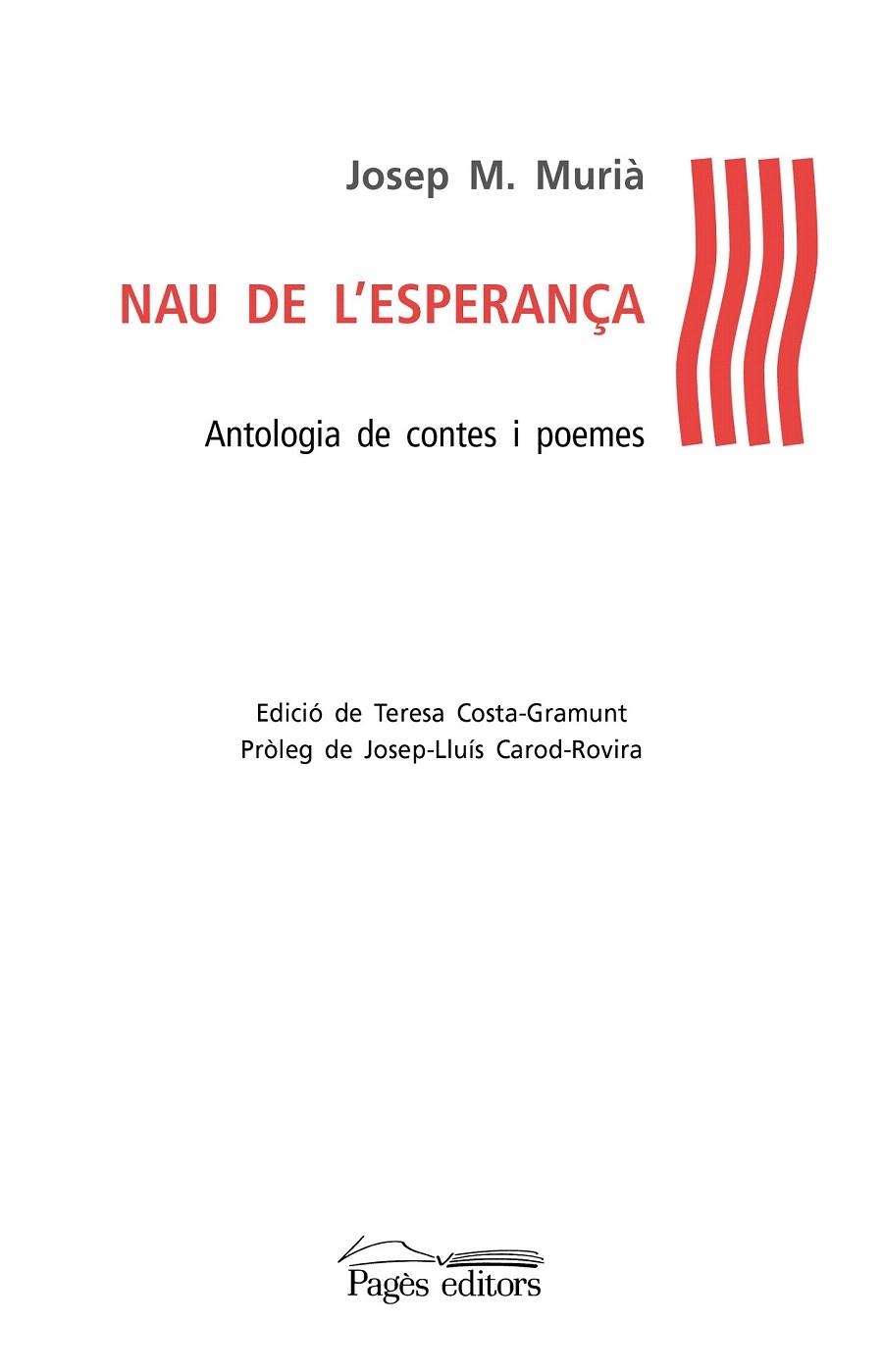 NAU DE L'ESPERANÇA | 9788499756301 | MURIÀ, JOSEP MARIA | Llibreria La Gralla | Llibreria online de Granollers