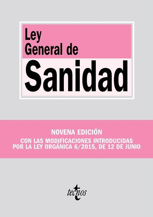 LEY GENERAL DE SANIDAD | 9788430967353 | EDITORIAL TECNOS | Llibreria La Gralla | Llibreria online de Granollers