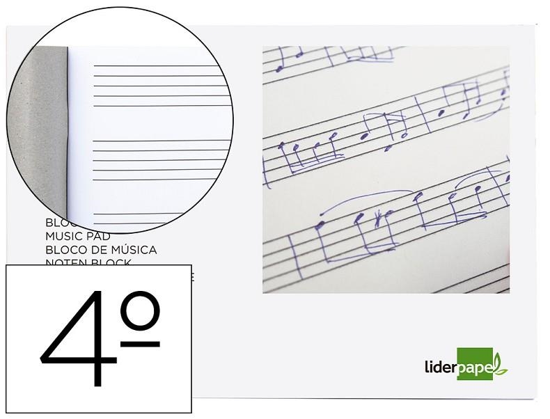 LLIBRETA MUSICA LIDERPAPEL 1/4 APAISAT 5MM | 8423473586093 | Llibreria La Gralla | Llibreria online de Granollers