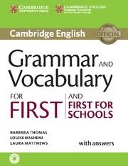 GRAMMAR AND VOCABULARY FOR FIRST FOR SCHOOLS | 9781107481060 | THOMAS, BARBARA | Llibreria La Gralla | Llibreria online de Granollers