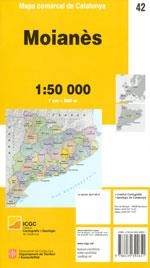 MOIANÈS MAPA COMARCAL DE CATALUNYA 1:50000 | 9788439392651 | ICGC | Llibreria La Gralla | Llibreria online de Granollers