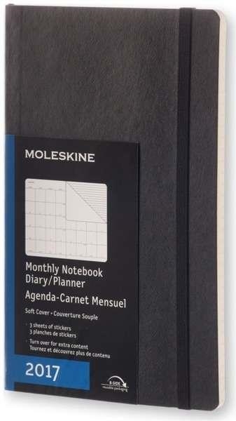 AGENDA 2017 MOLESKINE A5 MENSUAL NEGRE  | 8051272893243 | Llibreria La Gralla | Llibreria online de Granollers