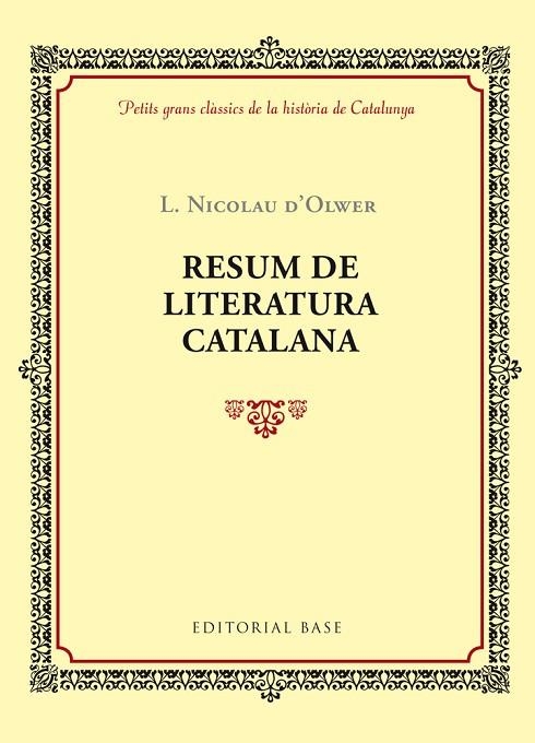 RESUM DE LITERATURA CATALANA | 9788416587353 | L'OLWER, NICOLAU | Llibreria La Gralla | Llibreria online de Granollers