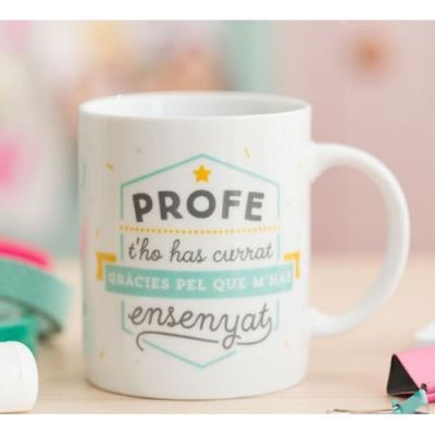 TASSA CERAMICA "PROFE T'HO HAS CURRAT..." | 8435460706087 | MR. WONDERFUL | Llibreria La Gralla | Llibreria online de Granollers