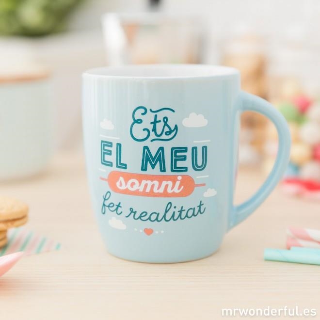 TASSA CERAMICA "ETS EL MEU SOMNI FET REALITAT" | 8435460708920 | MR. WONDERFUL | Llibreria La Gralla | Llibreria online de Granollers