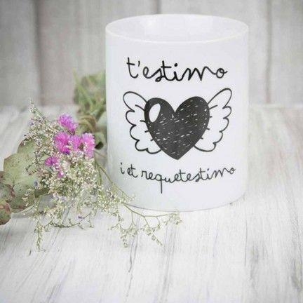 TASSA CERAMICA "T'ESTIMO I REQUETESTIMO" | 8436547180325 | MR. WONDERFUL | Llibreria La Gralla | Llibreria online de Granollers