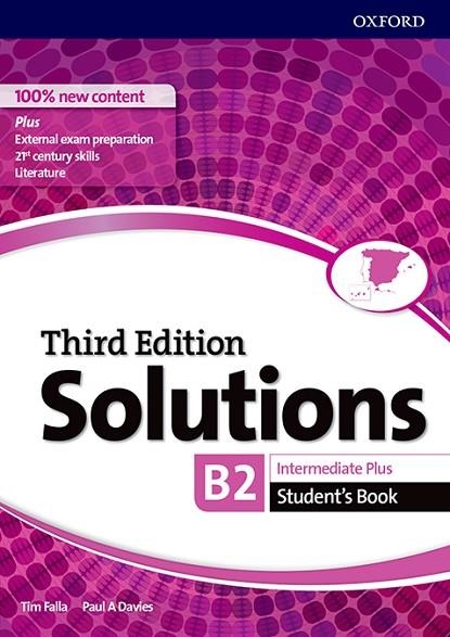 SOLUTIONS INTERMEDIATE PLUS B2. STUDENT'S BOOK 3RD EDITION | 9780194523622 | FALLA, TIM/DAVIES, PAUL A. | Llibreria La Gralla | Llibreria online de Granollers