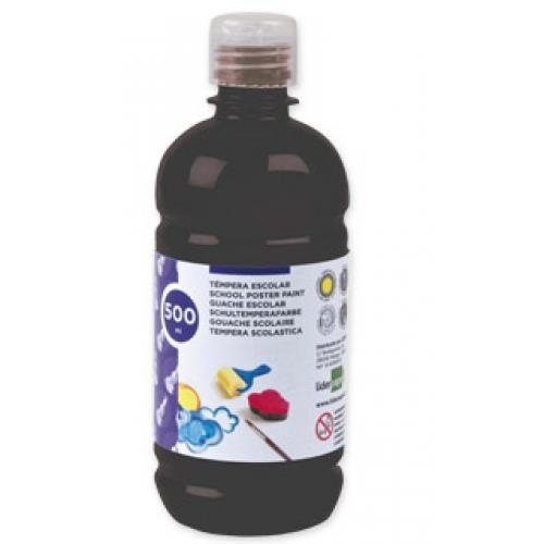 TEMPERA ESCOLAR LIDERPAPEL 500ML NEGRE | 8423473592100 | LID59210 | Llibreria La Gralla | Llibreria online de Granollers