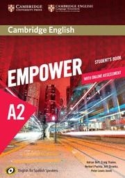 CAMBRIDGE ENGLISH EMPOWER FOR SPANISH SPEAKERS A2 STUDENT'S BOOK WITH ONLINE ASS | 9788490363133 | DOFF, ADRIAN/THAINE, CRAIG/PUCHTA, HERBERT/STRANKS, JEFF/LEWIS-JONES, PETER | Llibreria La Gralla | Llibreria online de Granollers