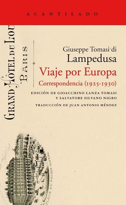 VIAJE POR EUROPA | 9788416748655 | DI LAMPEDUSA, GIUSEPPE TOMASI | Llibreria La Gralla | Llibreria online de Granollers