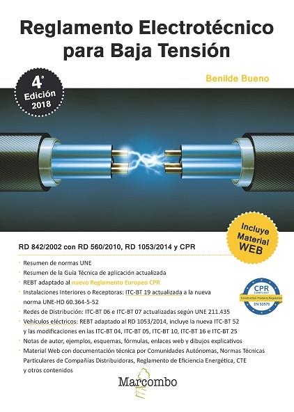 REGLAMENTO ELECTROTECNICO PARA BAJA TENSION 4 ªED | 9788426725622 | BUENO, BENILDE | Llibreria La Gralla | Llibreria online de Granollers