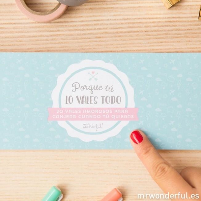 TALONARIO DE CHEQUES "PORQUE TU LO VALES TODO" | 8435460700771 | MR. WONDERFUL | Llibreria La Gralla | Llibreria online de Granollers