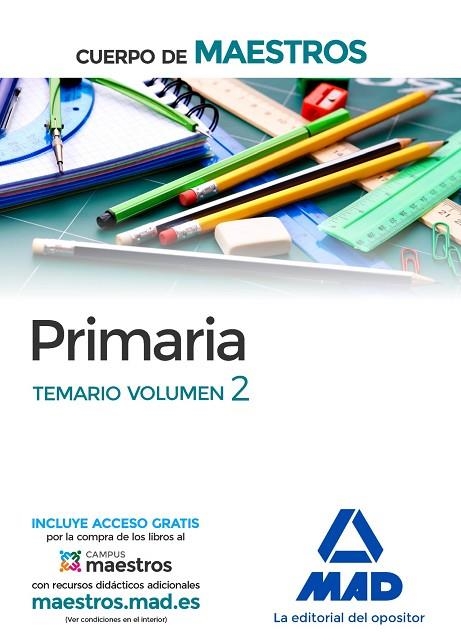 CUERPO DE MAESTROS PRIMARIA. TEMARIO VOLUMEN 2 | 9788414201800 | CENTRO DE ESTUDIOS VECTOR, S.L. | Llibreria La Gralla | Llibreria online de Granollers