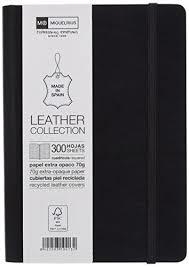 LLIBRETA LEATHER 8º 300 FULLS LLIS GOMA NEGRE | 8422593104170 | Llibreria La Gralla | Llibreria online de Granollers