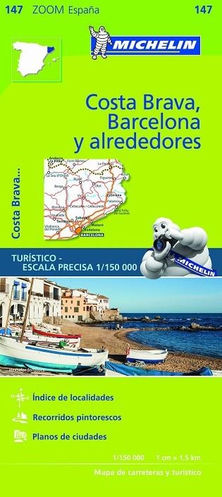 BARCELONA Y ALREDEDORES, COSTA BRAVA MAPA ZOOM MICHELIN 2018 | 9782067218192 | MICHELIN | Llibreria La Gralla | Llibreria online de Granollers