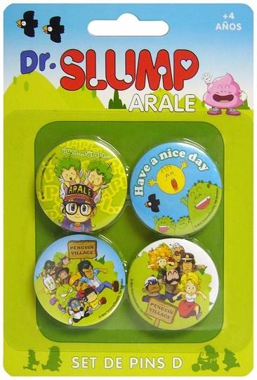 DR. SLUMP. SET DE PINS MODEL D | 8436535273329 | SD TOYS | Llibreria La Gralla | Llibreria online de Granollers