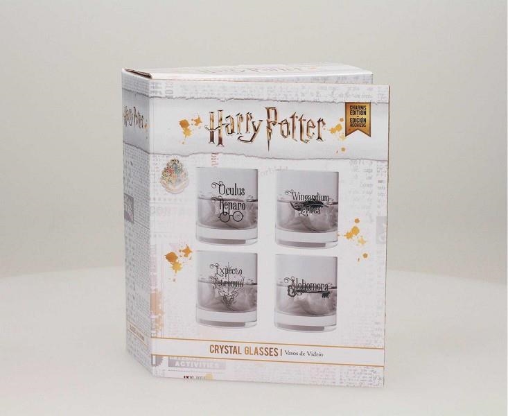 SET DE 4 VASOS DE CRISTAL HARRY POTTER HECHIZOS | 8435450217487 | SD TOYS | Llibreria La Gralla | Llibreria online de Granollers