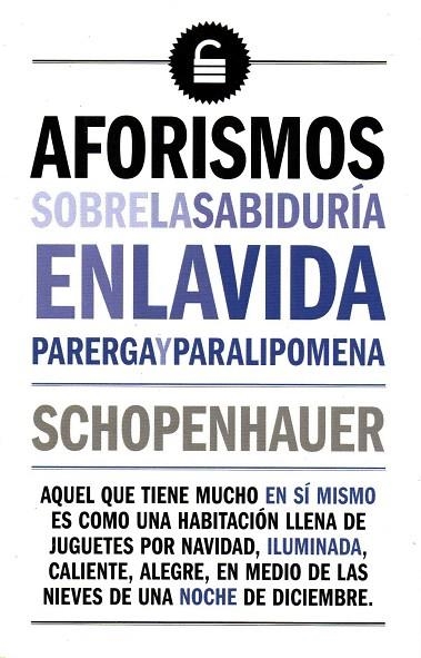 AFORISMOS SOBRE LA SABIDURIA EN LA VIDA | 9788494662034 | SCHOPENHAUER | Llibreria La Gralla | Llibreria online de Granollers