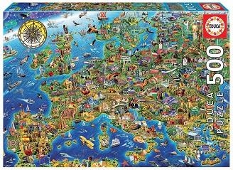 PUZLE EDUCA 500 PECES MAPA D'EUROPA | 8412668179622 | EDUCA | Llibreria La Gralla | Llibreria online de Granollers