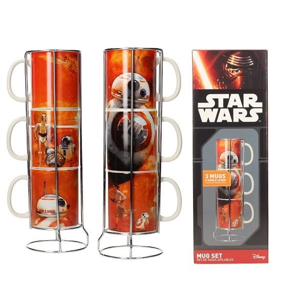 BB-8 DROIDES SET DE 3 TAZAS APILABLES DE CERAMICA STAR WARS EP7 | 8436546890928 | SD TOYS | Llibreria La Gralla | Llibreria online de Granollers