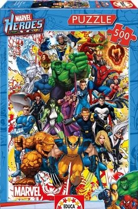 PUZLE EDUCA MARVEL HEROES 500 PIEZAS | 8412668155602 | EDUCA | Llibreria La Gralla | Llibreria online de Granollers