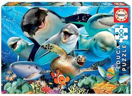 SELFIE BAJO EL MAR. PUZZLE INFANTIL EDUCA 100 PIEZAS | 8412668180628 | EDUCA | Llibreria La Gralla | Llibreria online de Granollers