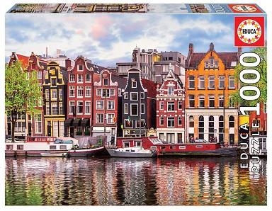 CASAS DANZANTES DE AMSTERDAM. PUZZLE EDUCA 1000 PIEZAS | 8412668184589 | EDUCA | Llibreria La Gralla | Llibreria online de Granollers