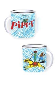 TAZA PIPPI BLANCA CON RAYAS AZULES | 8437020229111 | ASTRID LINDGREN COMPANY | Llibreria La Gralla | Llibreria online de Granollers