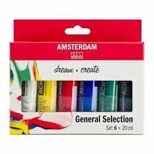 CAIXA ACRILICS 6 UN AMSTERDAM 6X20ML | 8712079329310 | 17820406 | Llibreria La Gralla | Llibreria online de Granollers