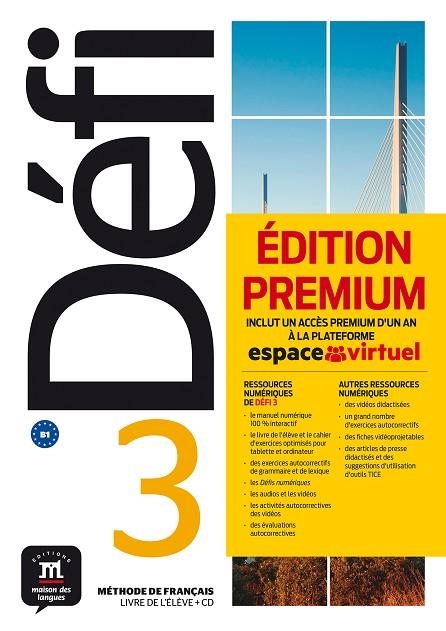 DÉFI 3 PREMIUM LIVRE DE L´ÉLÈVE + CD | 9788417249717 | BIRAS, PASCAL/CHEVRIER, ANNA/WITTA, STÉPHANIE/FOUILLET, RAPHAËLE/OLLIVIER, CHRISTIAN | Llibreria La Gralla | Librería online de Granollers